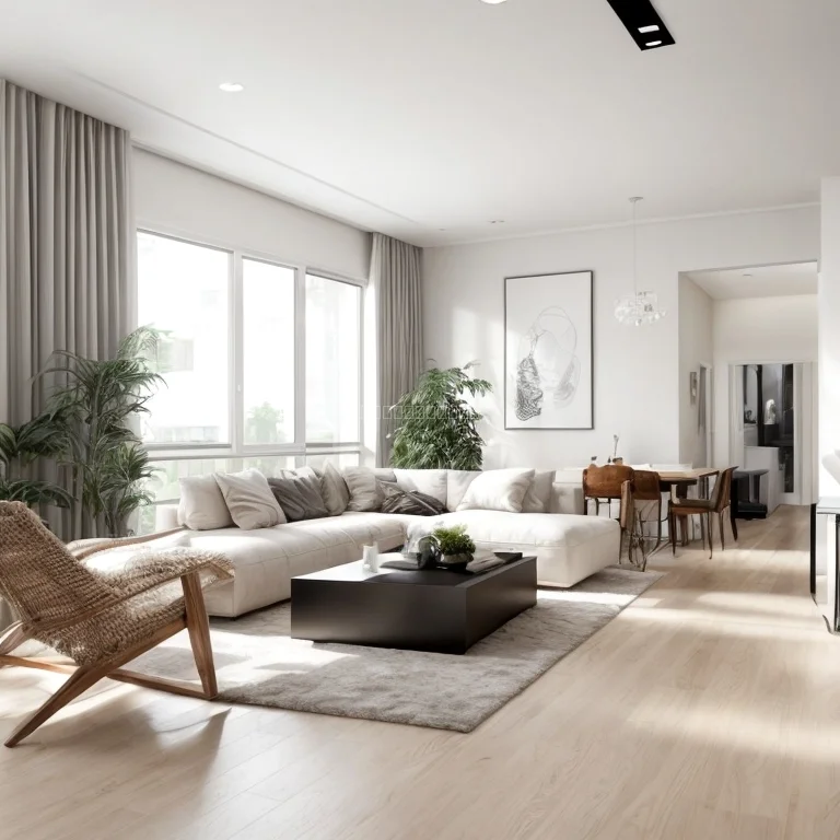 Luxury apartment with alpine mountain background